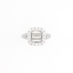 14KT White Gold 0.83CT Round Diamond Semi-Set Engagement Ring