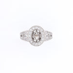 18KT White Gold 1.00CT Round Diamond Semi-Set Engagement Ring