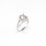 14KT White Gold 0.54CT Round Diamond Semi-Set Engagement Ring