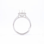 14KT White Gold 0.18CT Round Diamond Semi-Set Engagement Ring