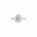 14KT White Gold 0.30CT Round Diamond Semi-Set Engagement Ring