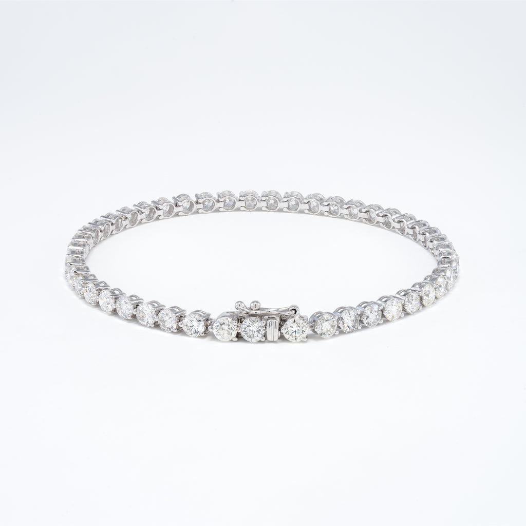 18KT White Gold 8.85CT Round Diamond Tennis Bracelet