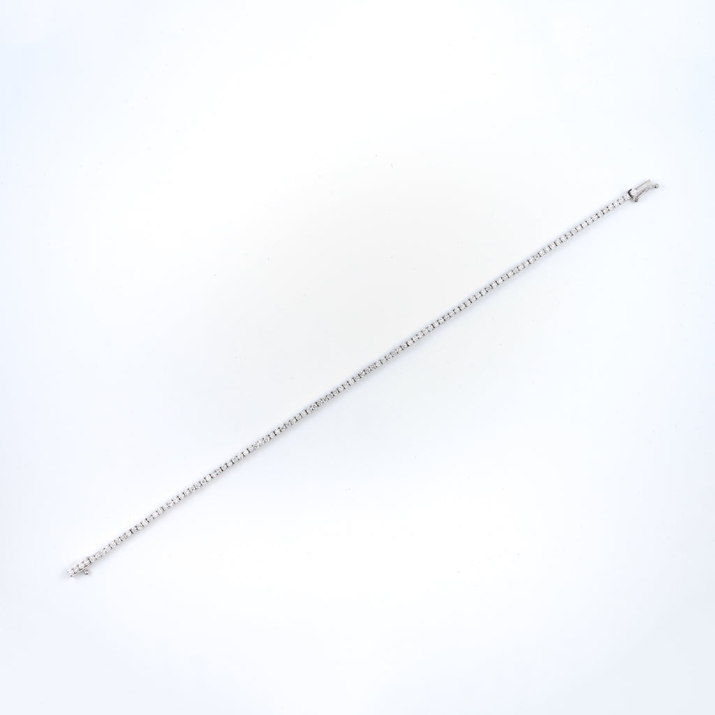 14KT White Gold 1.71CT Round Diamond Tennis Bracelet