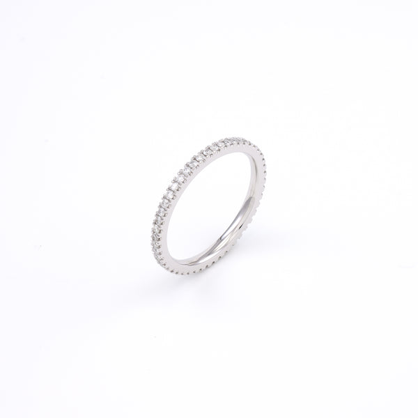 14KT White Gold 0.37CT Round Diamond Eternity Band