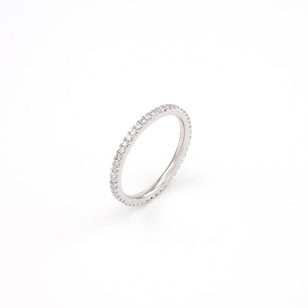 14KT White Gold 0.37CT Round Diamond Eternity Band