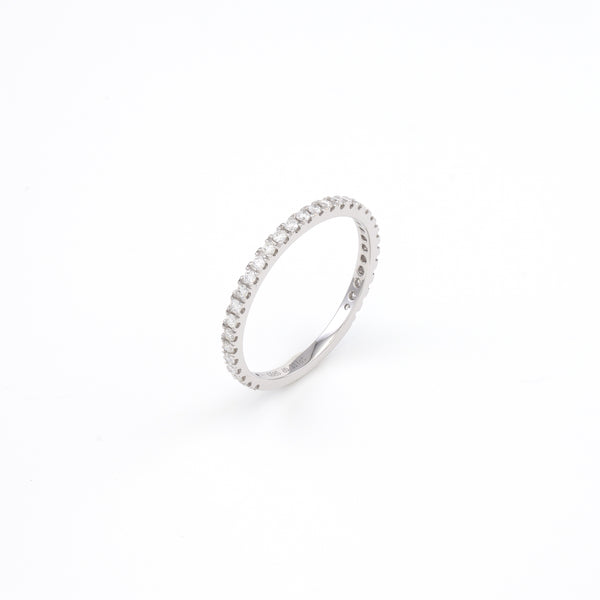 14KT White Gold 0.32CT Round Diamond  Band