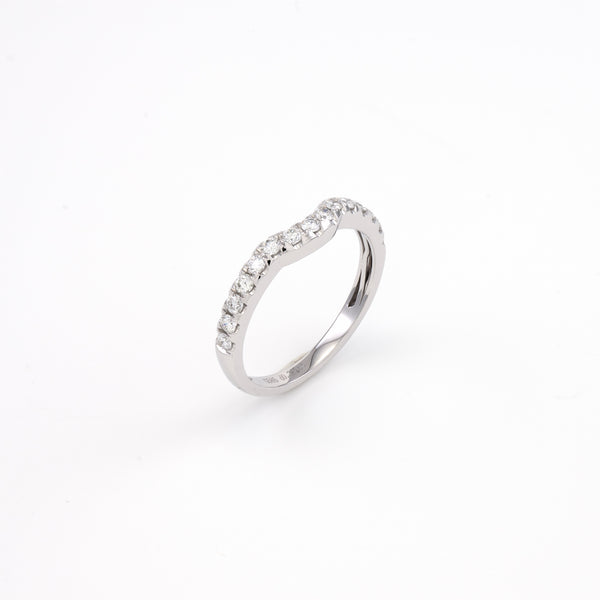 14KT White Gold 0.36CT Round Diamond Band