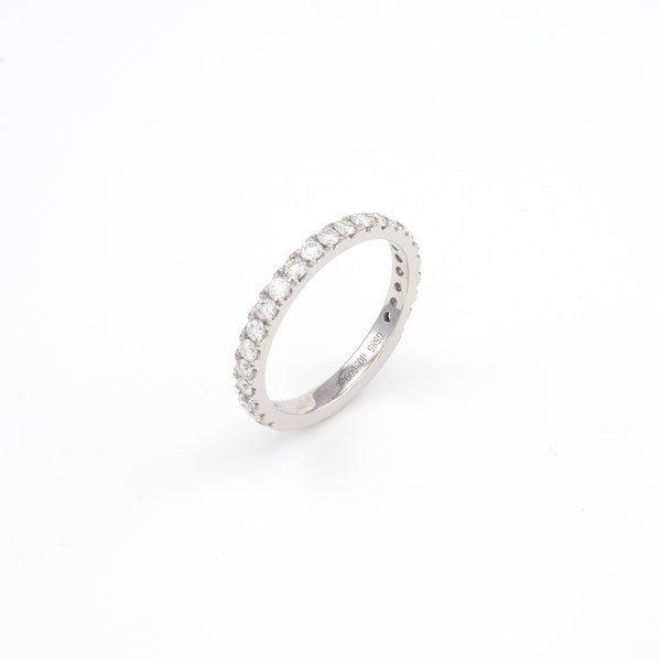 14KT White Gold 0.61CT Round Diamond Band