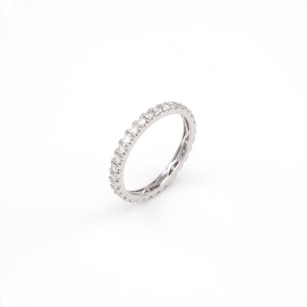 14KT White Gold 0.67CT Round Diamond Eternity Band