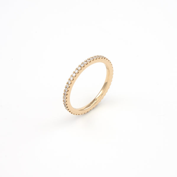 14KT Yellow Gold 0.36CT Round Diamond Eternity Band