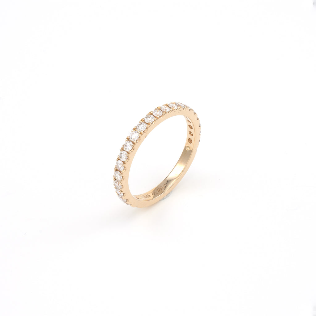 14KT Yellow Gold 0.61CT Round Diamond Band