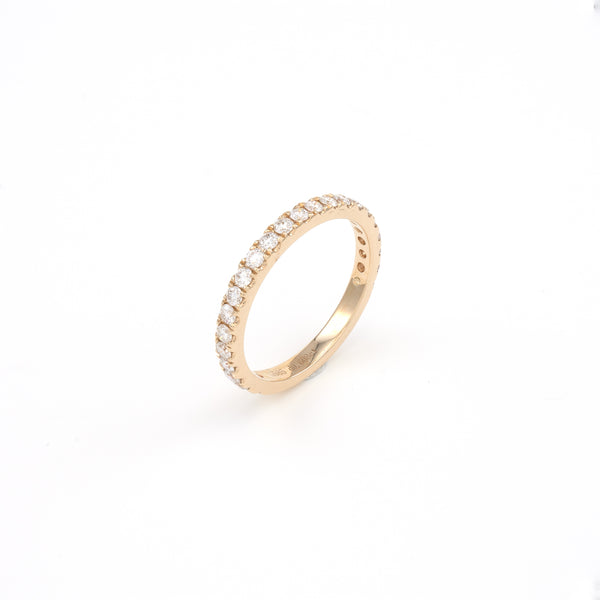 14KT Yellow Gold 0.61CT Round Diamond Band