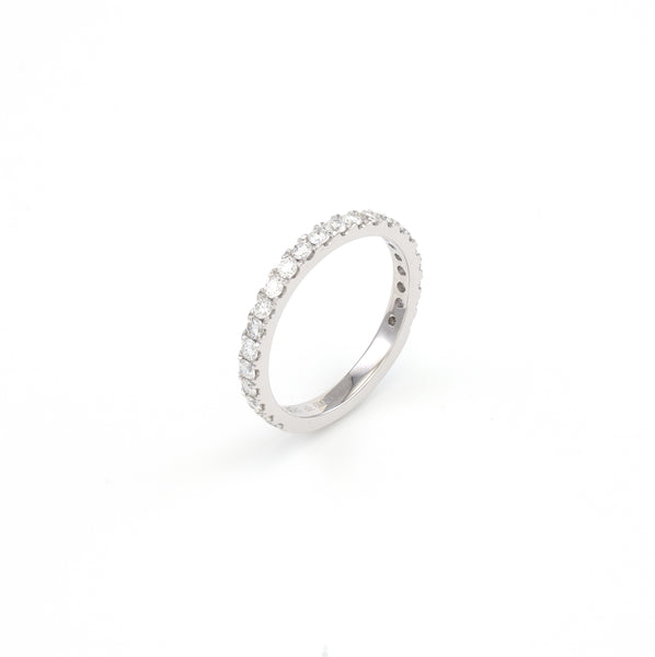 14KT White Gold 0.60CT Round Diamond Band