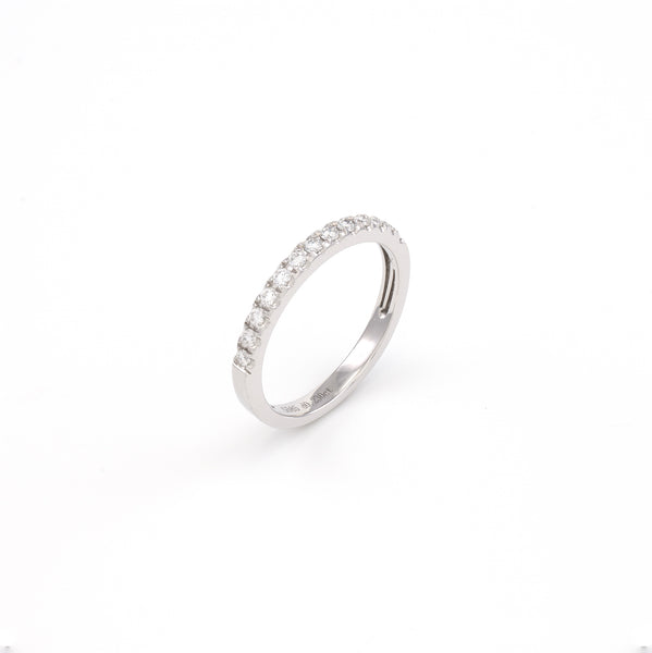 14KT White Gold 0.23CT Round Diamond Band