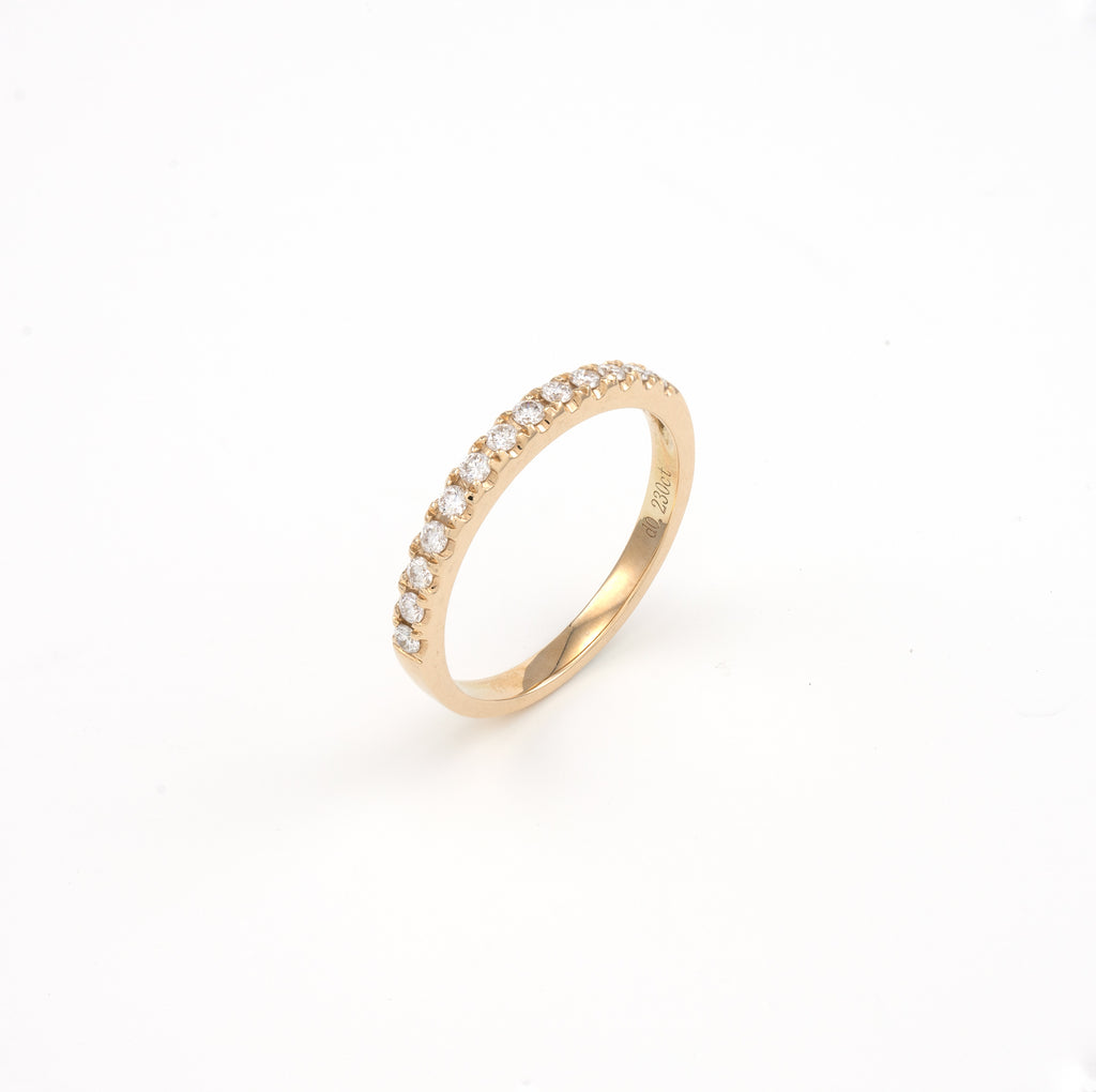 14KT Yellow Gold 0.23CT Round Diamond Band