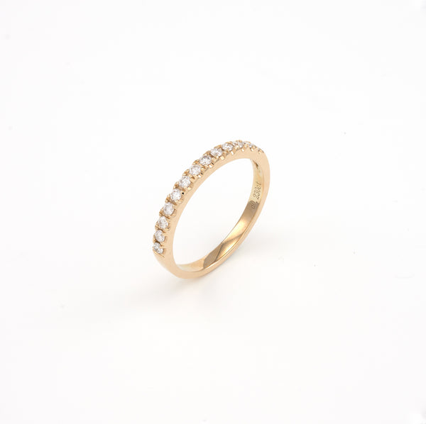 14KT Yellow Gold 0.23CT Round Diamond Band