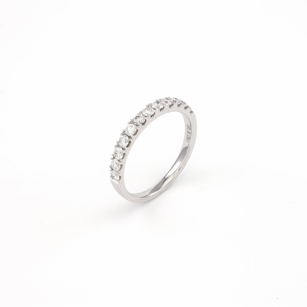 14KT White Gold 0.53CT Round Diamond Band