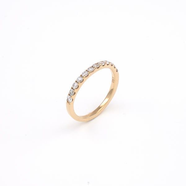 14KT Yellow Gold 0.51CT Round Diamond Band