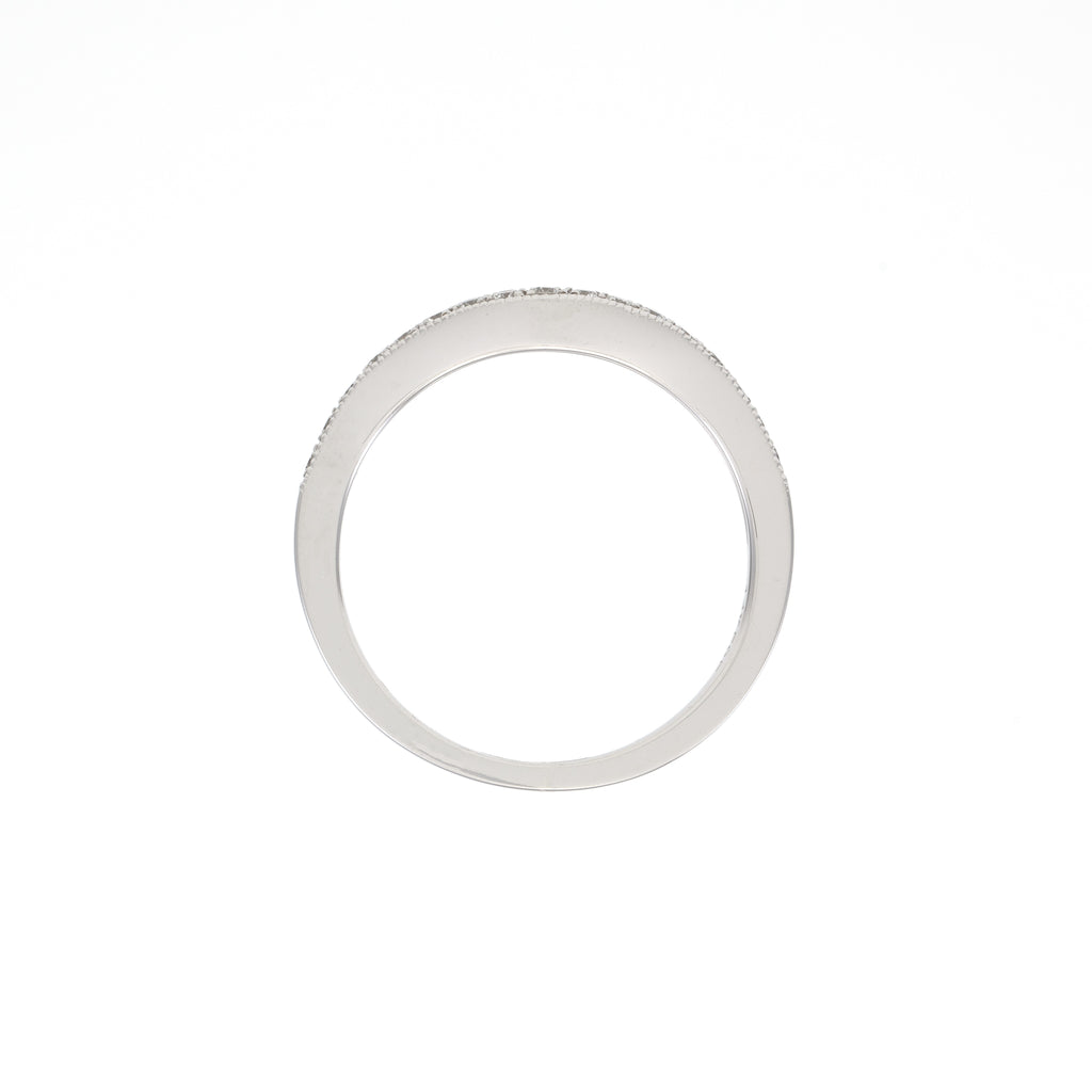 14KT White Gold 0.15CT Round Diamond Band
