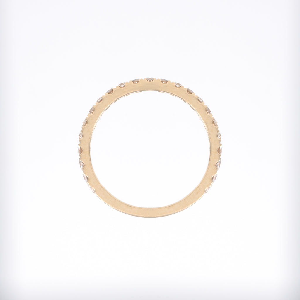 14KT Yellow Gold 0.61CT Round Diamond Band