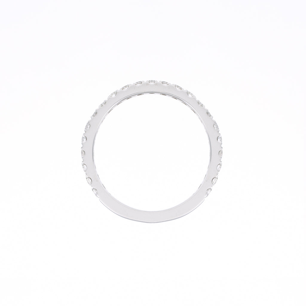 14KT White Gold 0.60CT Round Diamond Band