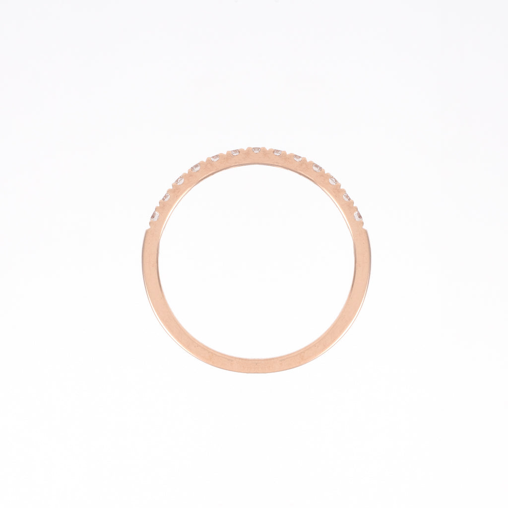 14KT Rose Gold 0.29CT Round Diamond Band