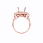 14KT Rose Gold 0.92CT Round Diamond Semi-Set Engagement Ring