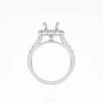 14KT White Gold 1.03CT Round Diamond Semi-Set Engagement Ring
