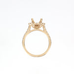 14KT Yellow Gold 0.70CT Round Diamond Semi-Set Engagement Ring