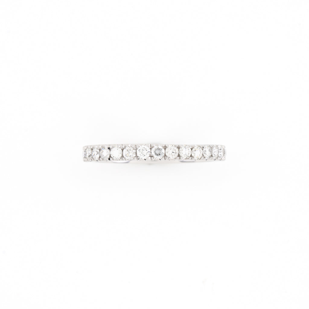 14KT White Gold 0.61CT Round Diamond Band