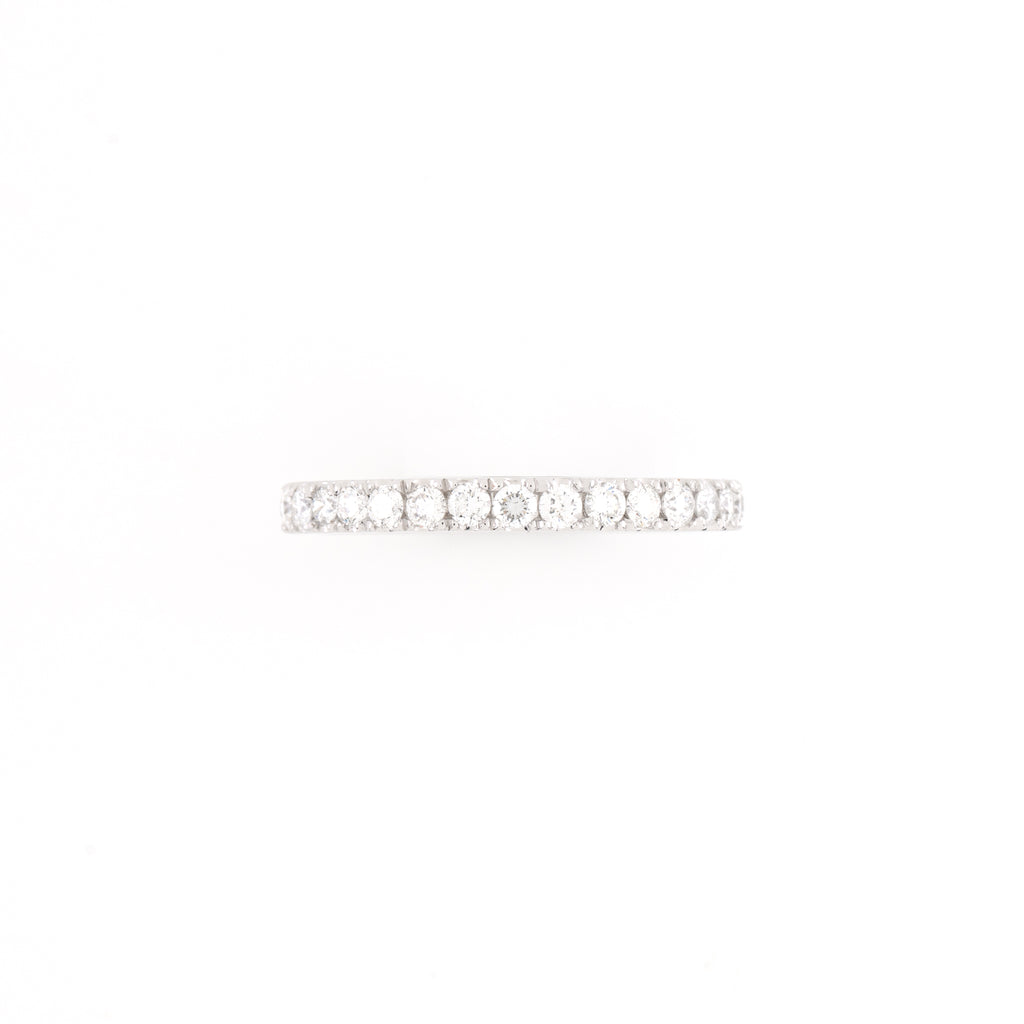 14KT White Gold 0.60CT Round Diamond Band