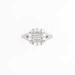 14KT White Gold 0.79CT Round Diamond Semi-Set Engagement Ring
