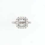 14KT White Gold 0.80CT Round Diamond Semi-Set Engagement Ring