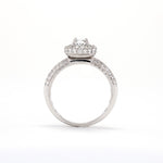 18KT White Gold 0.53CT Round Diamond Semi-Set Engagement Ring