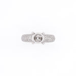 18KT White Gold 0.60CT Round Diamond Semi-Set Engagement Ring