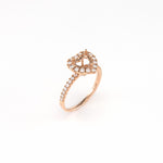 14KT Rose Gold 0.45CT Round Diamond Semi-Set Engagement Ring