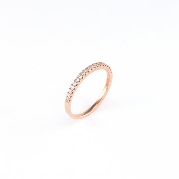 14KT Rose Gold 0.20CT Round Diamond Band