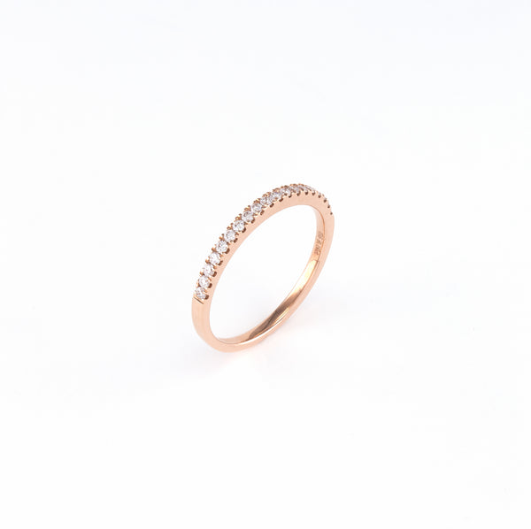 14KT Rose Gold 0.20CT Round Diamond Band