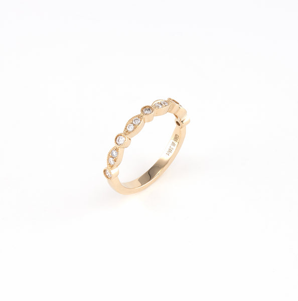 14KT Yellow Gold 0.25CT Round Diamond Band