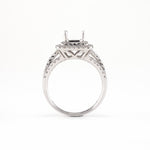 14KT White Gold 0.85CT Round Diamond Semi-Set Engagement Ring