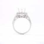 14KT White Gold 0.70CT Round Diamond Semi-Set Engagement Ring