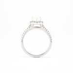 14KT White Gold 0.35CT Round Diamond Semi-Set Engagement Ring