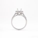 14KT White Gold 0.56CT Round Diamond Semi-Set Engagement Ring
