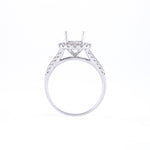14KT White Gold 0.54CT Round Diamond Semi-Set Engagement Ring