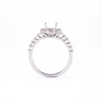 14KT White Gold 0.49CT Round Diamond Semi-Set Engagement Ring