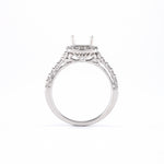 14KT White Gold 0.65CT Round  Diamond Semi-Set Engagement Ring