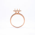14KT Rose Gold 0.45CT Round Diamond Semi-Set Engagement Ring
