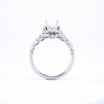 14KT White Gold 0.37CT Round Diamond Semi-Set Engagement Ring