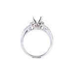 14KT White Gold 0.27CT Round Diamond Semi-Set Engagement Ring