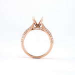 14KT Rose Gold 0.44CT Round Diamond Semi-Set Engagement Ring